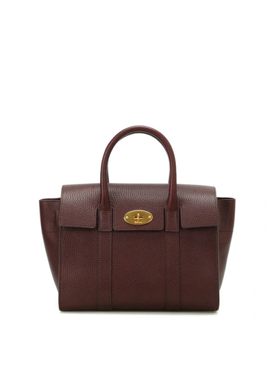 Mulberry Small Bayswater Leather Bag In Burgundy
