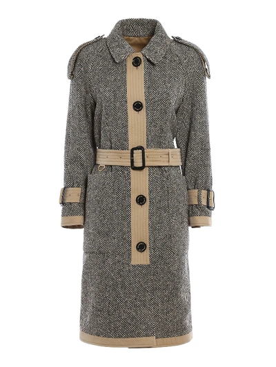 Burberry Oakville Double Face Trench Coat In Beige