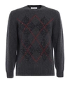 BRUNELLO CUCINELLI ARGYLE CASHMERE BLEND jumper