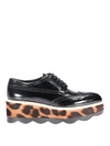 PRADA HAIRCALF SOLE LEATHER DERBY SHOES