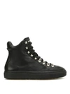 DSQUARED2 WHISTLER LEATHER HIGH-TOP SNEAKERS