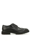 TOD'S GLOSSY LEATHER BROGUED LACE-UPS