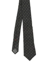 BRUNELLO CUCINELLI WOOL AND SILK POLKA DOT TIE