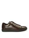BRIONI SMOOTH LEATHER SNEAKERS
