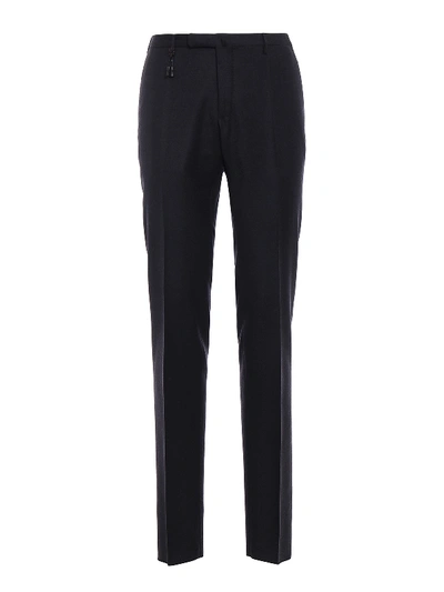 Incotex Super 100s Light Wool Trousers In Grey
