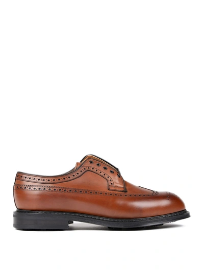 Church's Brogue Detailed Derby Walnut Shoes In Light Brown