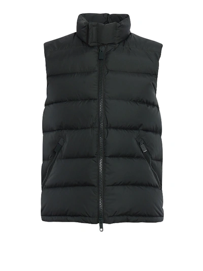 Aspesi New Gilet Padded Quilted Waistcoat In Green