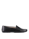 TOD'S GOMMINO BLACK LEATHER LOAFERS