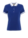 FAY POLO WITH STRIPED COLLAR AND CUFFS