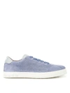 TOD'S SUEDE SNEAKERS WITH DRILLED DETAILS