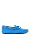 TOD'S NEW LACCETTO BLUE DRIVER SHOES