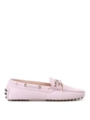 TOD'S GOMMINO LOGO PINK LEATHER LOAFERS