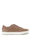 TOD'S NUBUCK SLIP-ONS