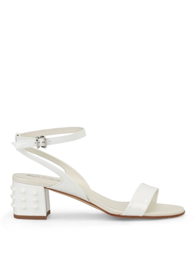 Tod's White Patent Leather Sandals