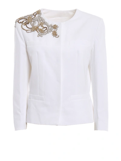 Dondup Anastasya Formal Jewel Jacket In White
