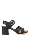 TOD'S SMOOTH LEATHER HEELED SANDALS