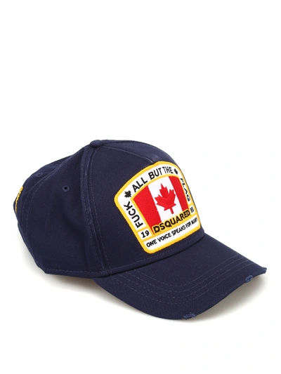 Dsquared2 Canadian Flag Baseball Cap In Navy