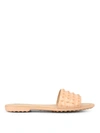 TOD'S LEATHER PEBBLED SLIPPERS