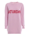 Alberta Ferretti Saturday Wool & Cashmere Sweater Dress In Pink