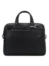 PIQUADRO SOFT GRAIN LEATHER BLACK BRIEFCASE