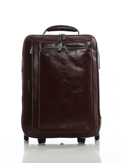 Piquadro Brown Calfskin Cabin Luggage