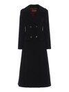 ALBERTA FERRETTI WOOL CLOTH DOUBLE-BREASTED FITTED COAT