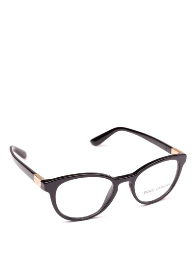 Dolce & Gabbana Black Acetate Pantos Optical Glasses