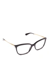 DOLCE & GABBANA BLACK EYEGLASSES WITH GOLD-TONE TEMPLES