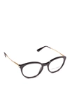 DOLCE & GABBANA BLACK OPTICAL GLASSES WITH GOLD-TONE TEMPLES