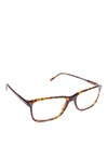 POLO RALPH LAUREN WOOD-EFFECT ACETATE FRAME RECTANGULAR GLASSES