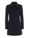 FAY BLUE WOOL AND CASHMERE CLOTH COAT