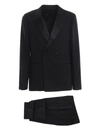 Z ZEGNA MOSCOVA BLACK DOUBLE-BREASTED SMOKING SUIT