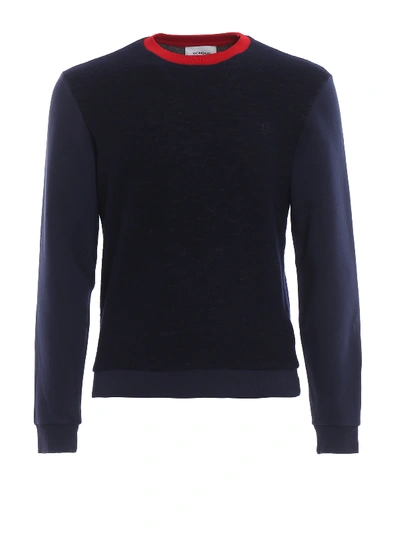 Dondup Blue Wool Cotton Blend Sweatshirt