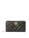 VERSACE MEDUSA HEAD LOGO QUILTED LEATHER WALLET