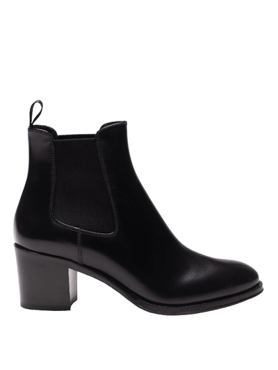 Church's 55mm Shirley Brushed Leather Ankle Boots In Black