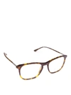 GIORGIO ARMANI DARK HAVANA ACETATE PANTO EYEGLASSES