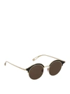 GIORGIO ARMANI BROWN LENS GOLDEN METAL SUNGLASSES