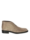 Tod's Light Beige Suede Desert Boots In Light Beige