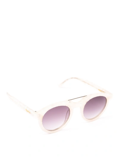 Spektre Doppio Ponte Gradient Tinted Lens Sunglasses In White