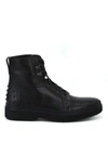 TOD'S BLACK LEATHER COMBAT BOOTS