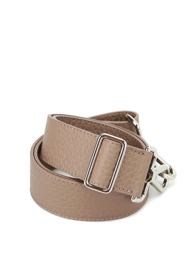 Orciani Taupe Leather Soft Shoulder Strap
