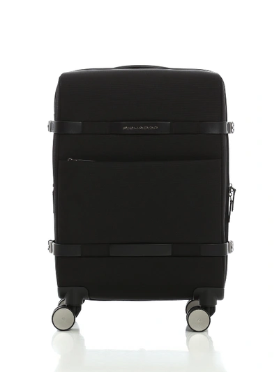 Piquadro Move2 Cabin Size Expandable Wheeled Luggage In Black