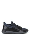 TOD'S ELASTIC LACES LEATHER AND NEOPRENE SNEAKERS