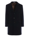 BRUNELLO CUCINELLI BLUE CASHMERE CLOTH SHORT COAT