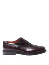 SANTONI CALF LEATHER BROGUE SHOES