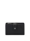 PIQUADRO LEATHER TRIFOLD WALLET WITH COIN ZIP POCKET