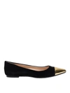 ANNA BAIGUERA GOLD TOECAP MALIKA FLEX FLATS