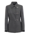 FAY WOOL BLEND JACKET WITH VELVET CUFFS