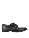 CHURCH'S STUDDED MULTICOLOUR LEATHER DERBY BROGUES