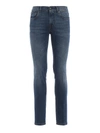 Fay Jeans Slim Stretch Light Used Jeans With Bull Pockets In Medium Wash
